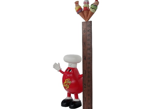 B0403 JELLY BELLY 3D STATUE HOW TALL ARE YOU RULER WITH ICE CREAM TOP 3