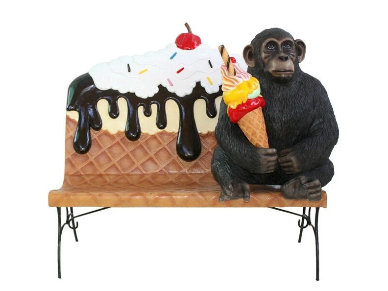 JBTH002_DELICIOUS_LOOKING_ICE_CREAM_BENCH_WITH_MALE_MONKEY.JPG
