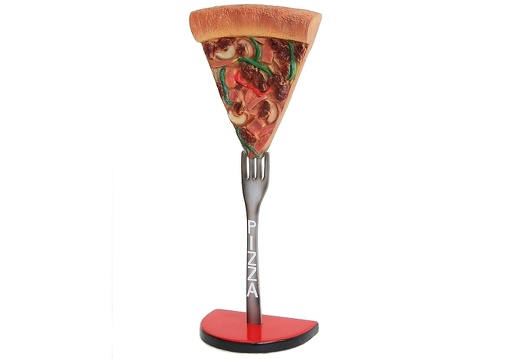 JBTH054A DELICIOUS LOOKING PIZZA SLICE ON FORK STAND 2 FOOT