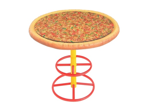 JBTH056A DELICIOUS LOOKING WHOLE PIZZA TABLE GLASS TOP 1