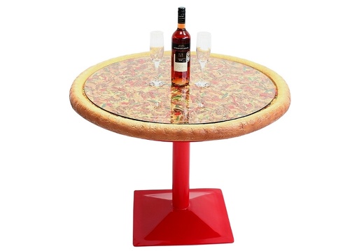 JBTH056 DELICIOUS LOOKING PIZZA TABLE REMOVABLE PERSEPEX TOP COVER 1