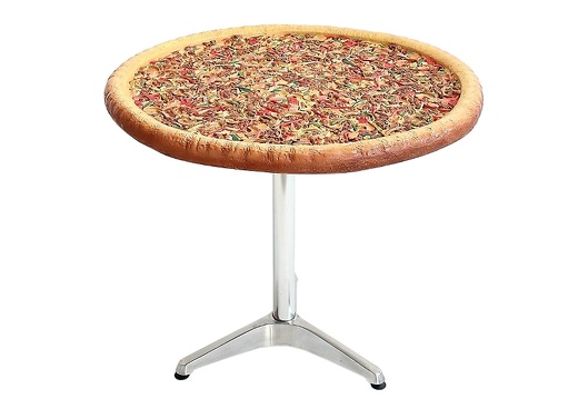 JBTH114 DELICIOUS LOOKING PIZZA TABLE REMOVABLE PERSEPEX TOP COVER ALUMINUM BASE 2