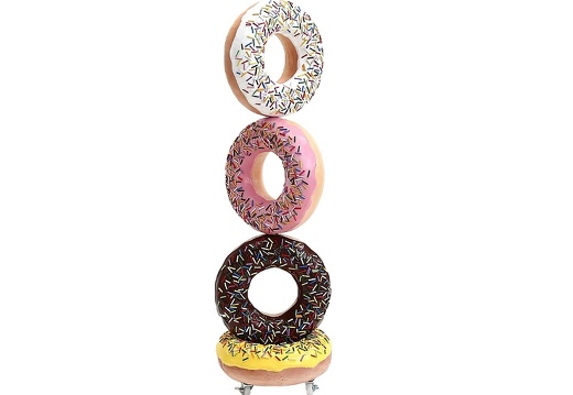 JBTH119 DELICIOUS DOUGHNUTS ADVERTISING DISPLAY ALL DOUGHNUTS ROTATE INDIVIDUALLY LOCKABLE CASTERS ON BASE 2