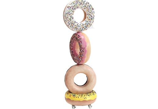 JBTH119 DELICIOUS DOUGHNUTS ADVERTISING DISPLAY ALL DOUGHNUTS ROTATE INDIVIDUALLY LOCKABLE CASTERS ON BASE 4