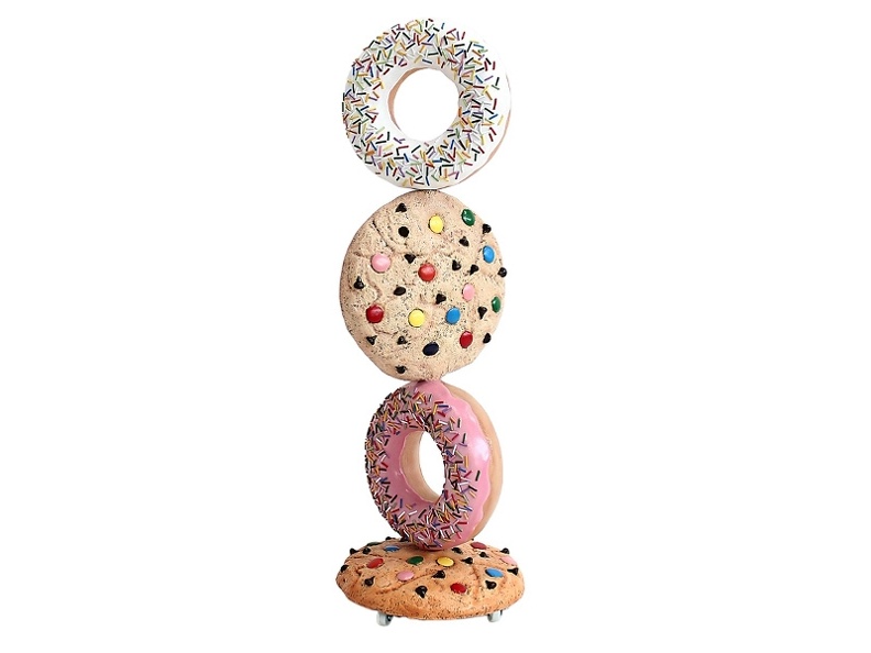 JBTH129_DELICIOUS_WHITE_COOKIE_DOUGHNUTS_ADVERTISING_DISPLAY_ALL_ROTATE_INDIVIDUALLY_LOCKABLE_CASTERS_ON_BASE_2.JPG
