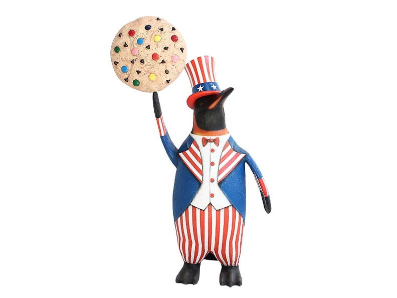 JBTH143_USA_UNCLE_SAM_PENGUIN_DELICIOUS_LOOKING_ROTATABLE_CHOCOLATE_CHIP_COOKIE_-LIGHT_BROWN.JPG