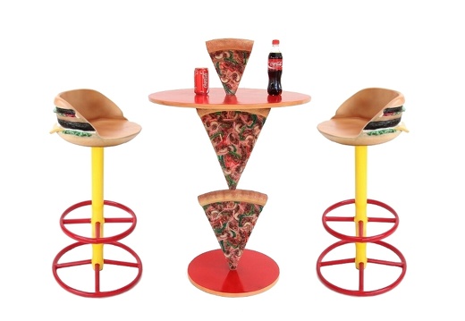 JBTH249C DELICIOUS LOOKING PIZZA TABLE 2 CHEESE BURGER CHAIRS