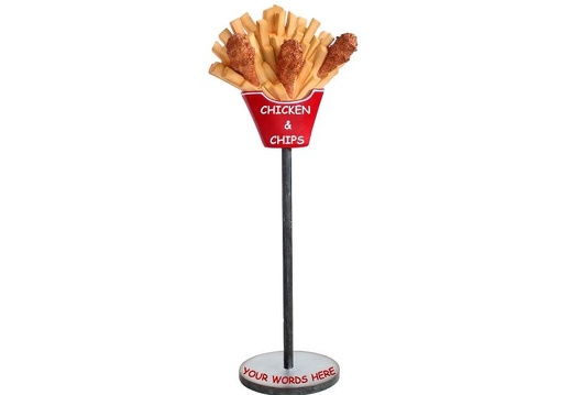 JBTH255 DELICIOUS CHICKEN CHIPS ADVERTISING DISPLAY STAND NO BOARD