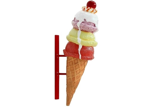 JBTH261 WALL MOUNTED DELICIOUS ICE CREAM WITH CREAM CHERRY ADVERTISING DISPLAY 2 FOOT TALL