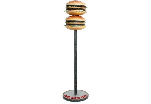 JBTH270 DELICIOUS DOUBLE DECKER CHEESE BURGER ADVERTISING DISPLAY STAND NO BOARD