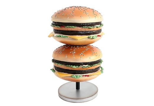 JBTH272 DELICIOUS LOOKING DOUBLE DECKER CHEESE BURGER COUNTER TOP ADVERTISING DISPLAY