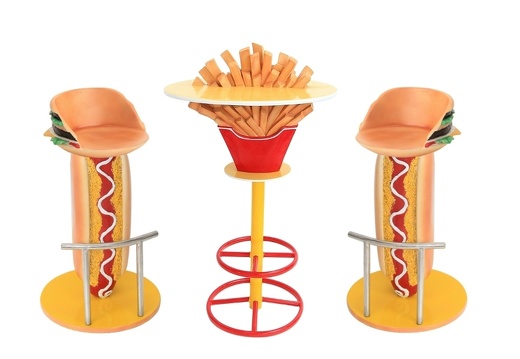 JBTH277G DELICIOUS LOOKING FRENCH FRIES TABLE 2 CHEESE BURGER CHAIRS 1
