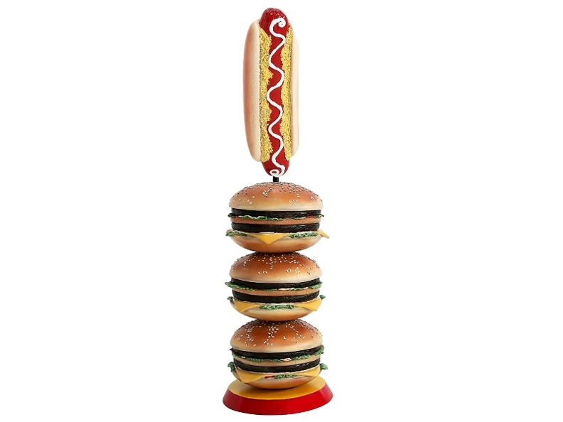 JBTH278_DELICIOUS_LOOKING_3_TIER_CHEESE_BURGER_HOT_DOG_ADVERTISING_DISPLAY_STAND.JPG