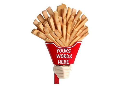 JBTH284A DELICIOUS LOOKING FRENCH FRIES CHIPS IN LARGE HAND WALL MOUNTED 3