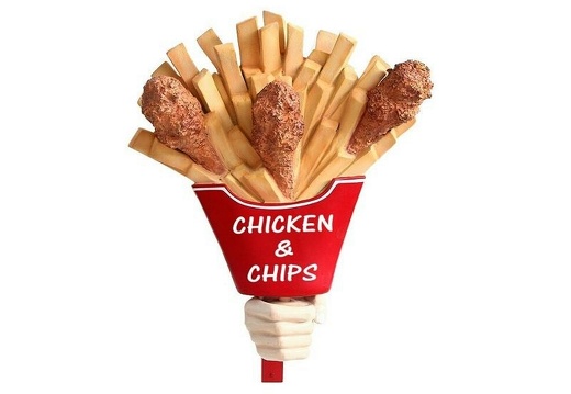 JBTH285A DELICIOUS LOOKING CHICKEN CHIPS IN LARGE HAND WALL MOUNTED 1