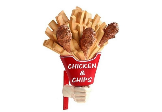 JBTH285A DELICIOUS LOOKING CHICKEN CHIPS IN LARGE HAND WALL MOUNTED 2