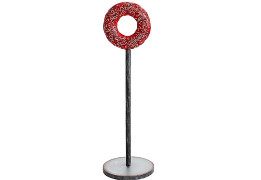 JBTH296A DELICIOUS LOOKING RED TOPPING DOUGHNUT ADVERTISING DISPLAY NO BOARD