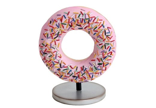 JBTH301 DELICIOUS LOOKING PINK TOPPING DOUGHNUT COUNTER TOP ADVERTISING DISPLAY 1
