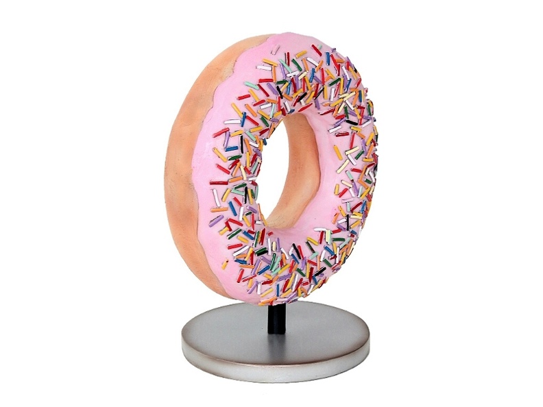 JBTH301_DELICIOUS_LOOKING_PINK_TOPPING_DOUGHNUT_COUNTER_TOP_ADVERTISING_DISPLAY_2.JPG