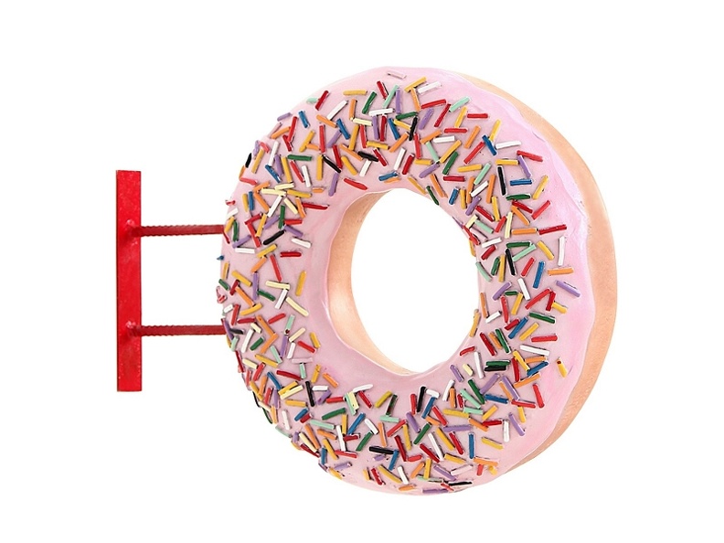 JBTH302_WALL_MOUNTED_DELICIOUS_LOOKING_PINK_TOPPING_DOUGHNUT_WALL_MOUNTED_ADVERTISING_DISPLAY.JPG