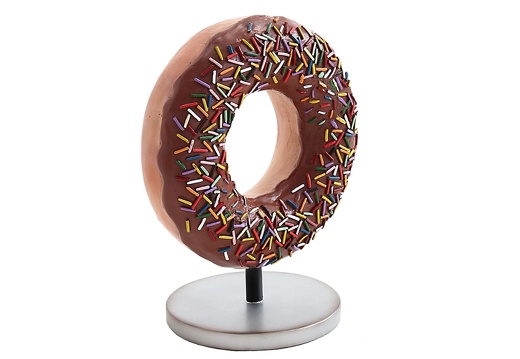 JBTH303 DELICIOUS LOOKING LIGHT BROWN TOPPING DOUGHNUT COUNTER TOP ADVERTISING DISPLAY
