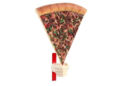 JBTH308A DELICIOUS LOOKING LARGE PIZZA IN HAND WALL MOUNTED