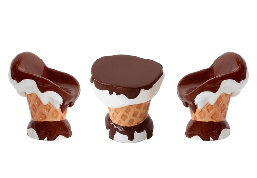 JBTH376B DELICIOUS LOOKING CHOCOLATE ICE CREAM CHAIRS X 2 TABLE SET ALL FLAVORS AVAILABLE