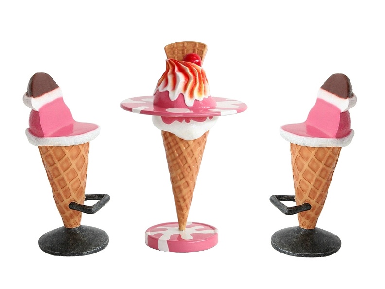 JBTH377D_DELICIOUS_LOOKING_PINK_ICE_CREAM_TABLE_WITH_FLAKE_TOPING_2_ICE_CREAM_CHAIRS_ALL_FLAVORS_AVAILABLE.JPG
