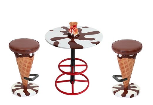 JBTH379E DELICIOUS CHOCOLATE TABLE WITH TOPING 2 CHAIRS ALL FLAVORS AVAILABLE