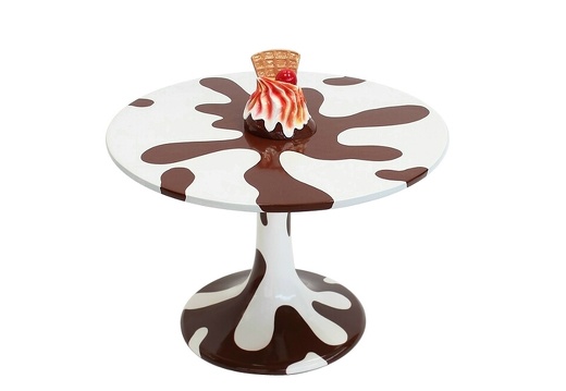 JBTH380A DELICIOUS LOOKING CHOCOLATE TABLE WITH CHOCOLATE ICE CREAM TOPPING