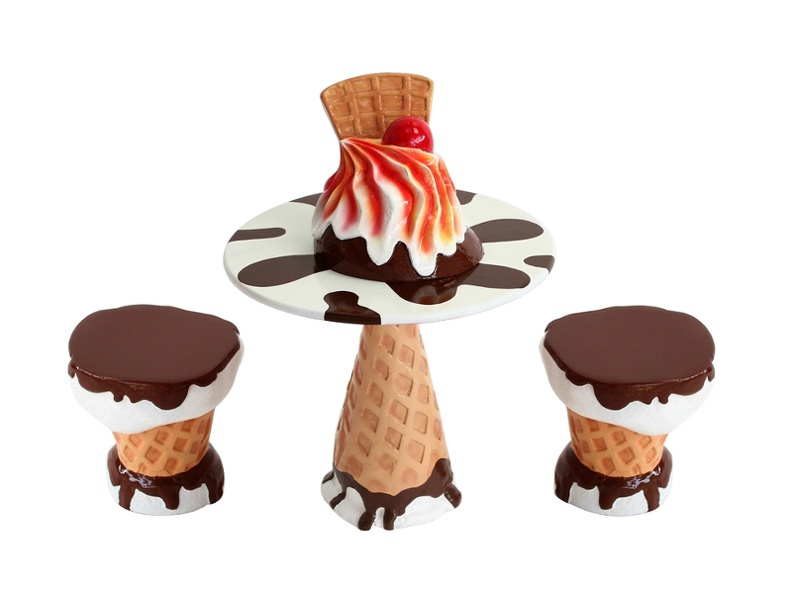 JBTH381E_DELICIOUS_LOOKING_UPSIDE_DOWN_CHOCOLATE_ICE_CREAM_TABLE_WITH_TOPING_2_ICE_CREAM_CHAIRS_ALL_FLAVORS_AVAILABLE.JPG