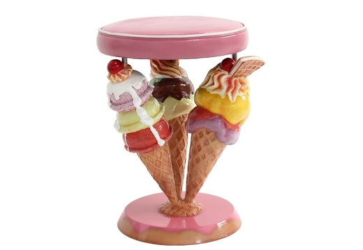 JBTH385 DELICIOUS LOOKING ICE CREAM STOOL WITH 3 ICE CREAMS ALL ICE CREAM COLORS AVAILABLE