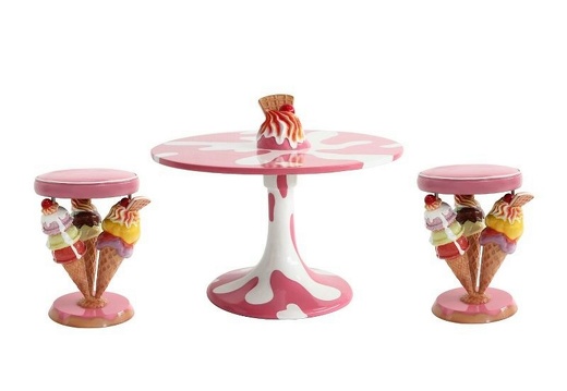 JBTH386 DELICIOUS LOOKING ICE CREAM COLORED TABLE 2 ICE CREAM CHAIRS ALL ICE CREAM COLORS AVAILABLE