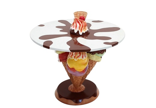 JBTH387B DELICIOUS LOOKING 3 ICE CREAMS TABLE ICE CREAM TOPPING TOP 1
