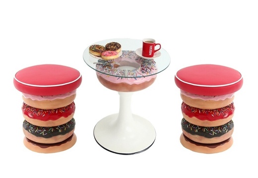 JBTH414 DELICIOUS LOOKING DOUGHNUT TABLE 2 DOUGHNUT CHAIRS ALL DOUGHNUTS COLORS AVAILABLE