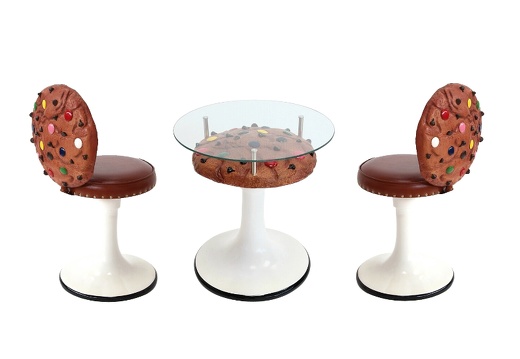 JBTH427 DELICIOUS LOOKING CHOCOLATE CHIP COOKIE TABLE 2 CHOCOLATE CHIP COOKIE CHAIRS