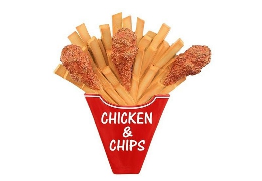 JJ134 CHICKEN CHIPS ADVERTISING DISPLAY WALL MOUNTED 2