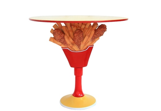 JJ156 DELICIOUS LOOKING CHICKEN CHIPS TABLE LARGE TOP ANY WORDS PAINTED 3