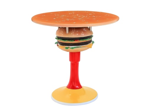 JJ159 DELICIOUS LOOKING DOUBLE CHEESE BURGER TABLE BUN EFFECT TOP LARGE TOP