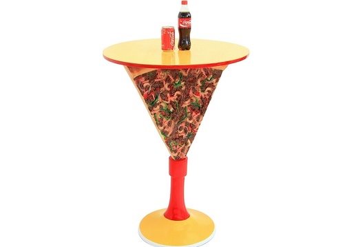JJ166 DELICIOUS LOOKING PIZZA SLICE TABLE SMALL TOP 1