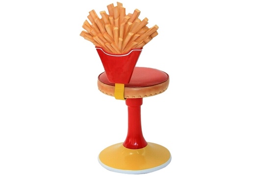 JJ172 FRENCH FRIES CHIPS CHAIR RED CUSHION BACK REST