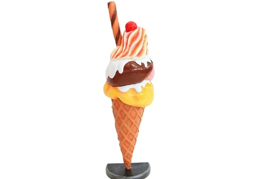 JJ190 DELICIOUS HALF ICE CREAM WITH FLAKE CHERRY ADVERTISING DISPLAY 18 INCH 1