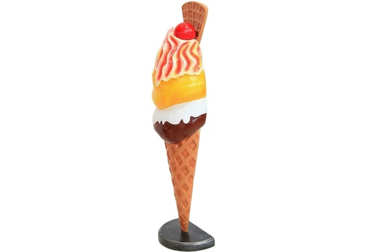 JJ192 DELICIOUS HALF ICE CREAM WITH WAFFLE CHERRY ADVERTISING DISPLAY 18 INCH 2