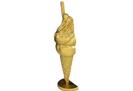 JJ204 GOLD HALF ICE CREAM WITH FLAKE CHERRY ADVERTISING DISPLAY 18 INCH 2