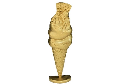 JJ205 GOLD HALF ICE CREAM WITH WAFFLE CHERRY ADVERTISING DISPLAY 3 FOOT 1