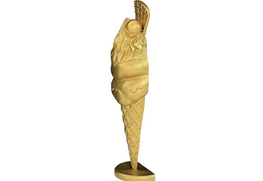 JJ205 GOLD HALF ICE CREAM WITH WAFFLE CHERRY ADVERTISING DISPLAY 3 FOOT 2
