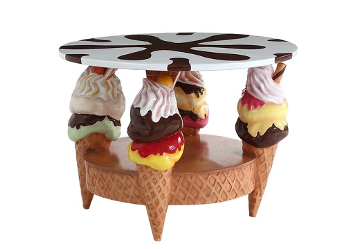 JJ500 DELICIOUS LOOKING 4 CONE ICE CREAM TABLE CHOCOLATE TOPPING TOP 1
