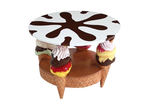 JJ500 DELICIOUS LOOKING 4 CONE ICE CREAM TABLE CHOCOLATE TOPPING TOP 2