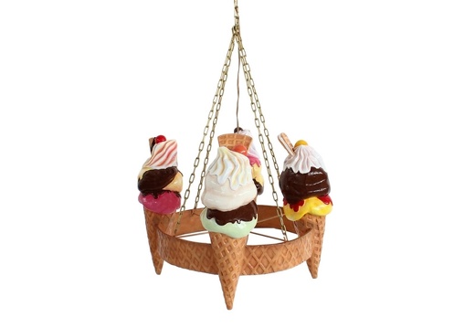 JJ501 DELICIOUS LOOKING 4 CONE ICE CREAM CHANDELIER WORKING CENTER LIGHT 2