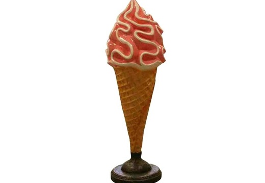N6138 MR WHIPPY ICE CREAM ADVERTISING REPLICA STRAWBERRY 3 FOOT TALL